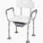 Shower Chair With Back And Arms, Height Adjustable Bedside Commode, Raised Toilet Seat For Enhanced Comfort And Safety Of Seniors And Disabled