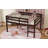 Full Rubber Wood Loft Bed With Ladder,Espresso-1883117770-1883117773