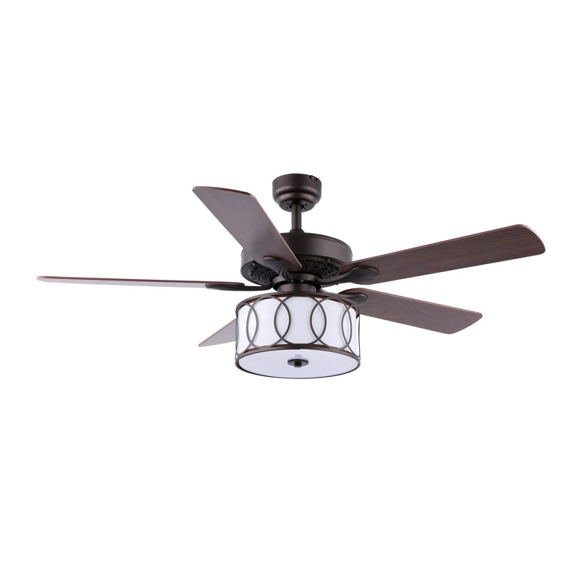 Graber 52'' Ceiling Fan with Light Kit, Black