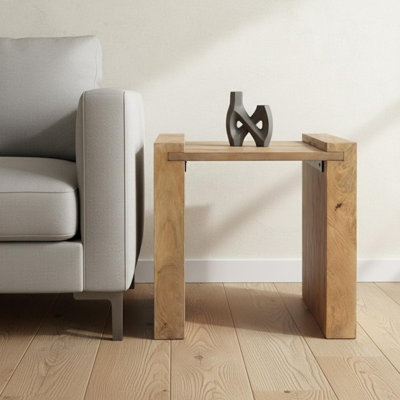 Table de bout en bois massif 23 po