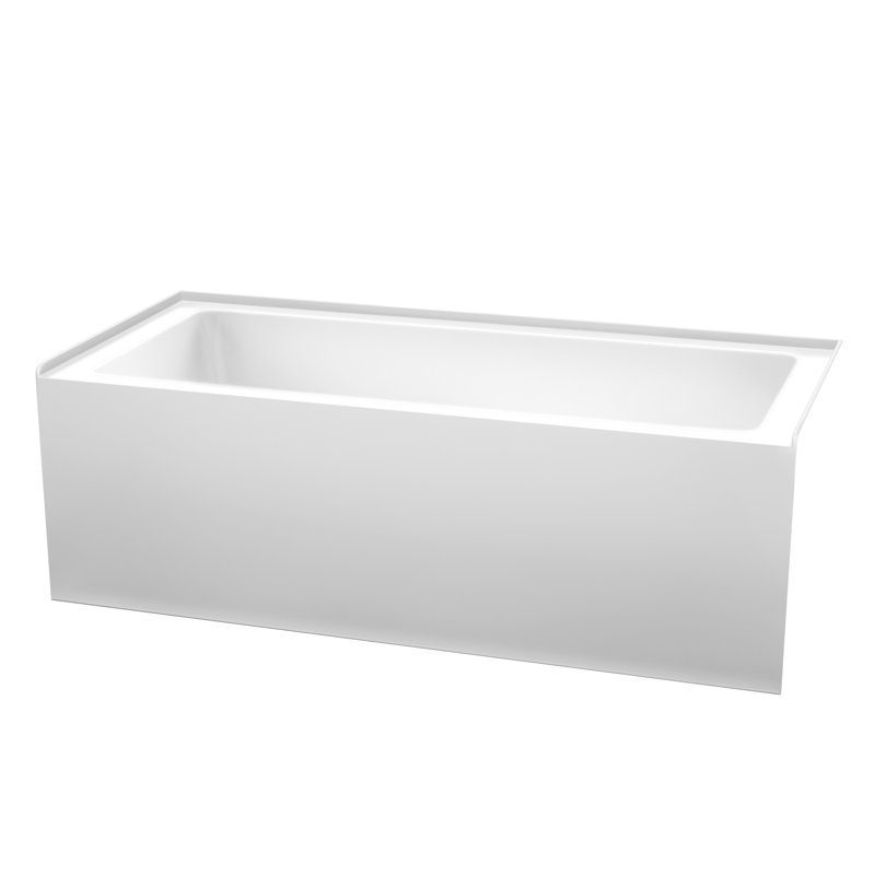 Grayley 66'' x 30'' Soaking Acrylic Bathtub, Right, White