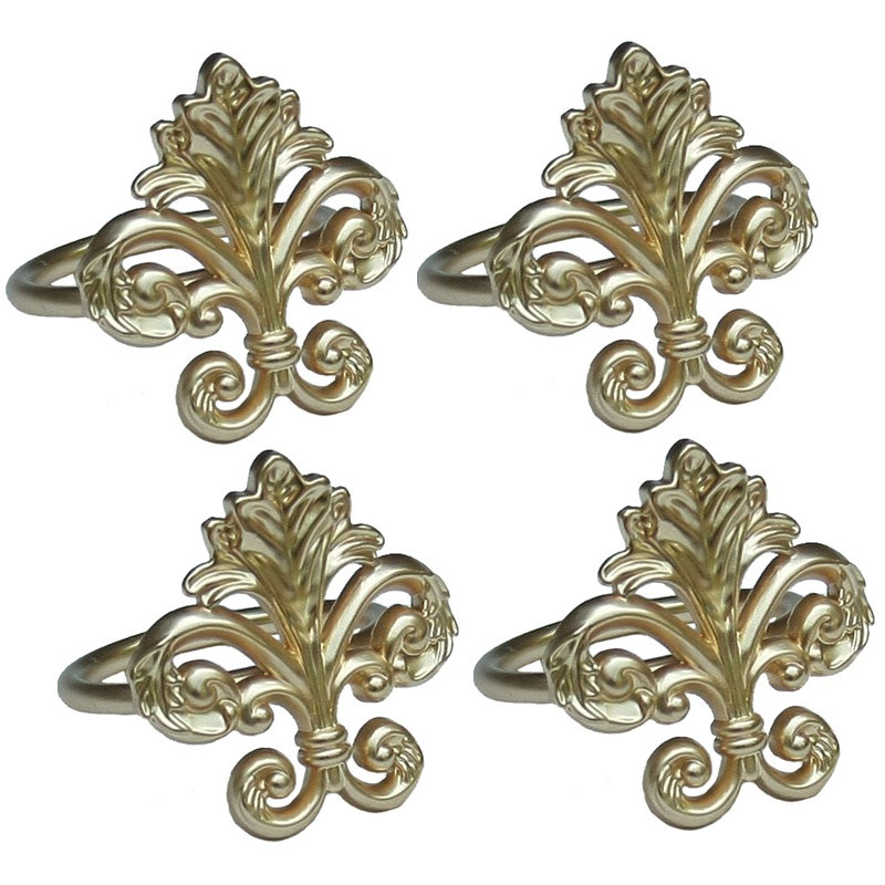 Fleur De Lis Metal Napkin Ring