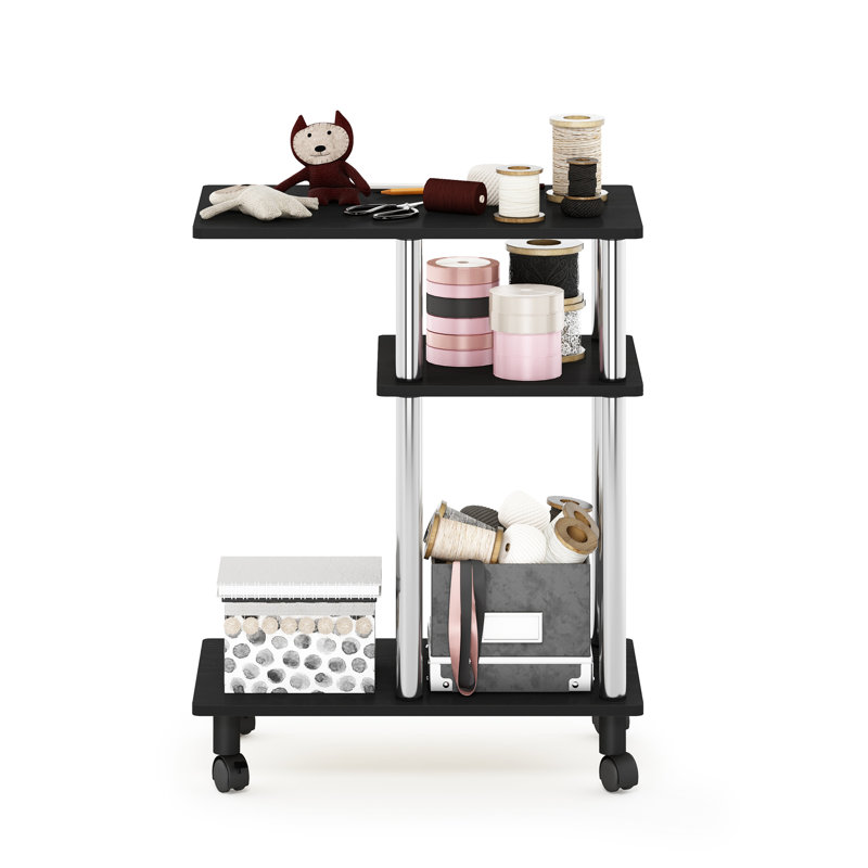 Antelmo End Table, Americano/Stainless Steel