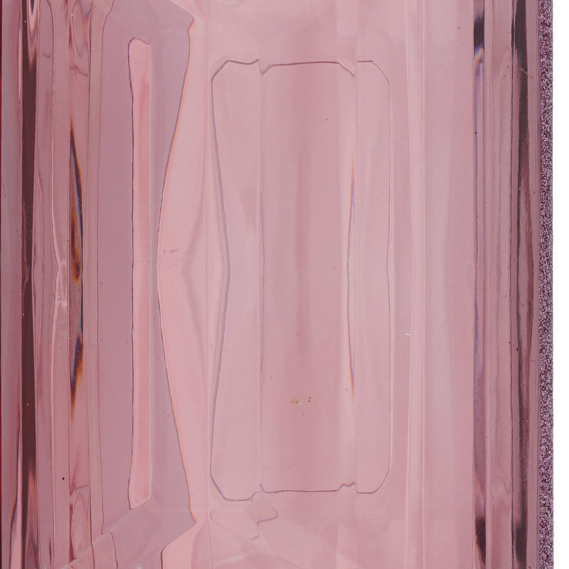 Ornement 9 po en acrylique taille émeraude , Rose