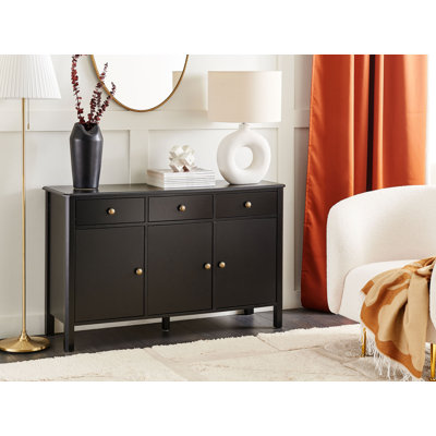 3 Door Sideboard Black Sheri