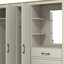 Limestone 3 Door 4 Drawer Combi Fitment Wardrobe-106268634