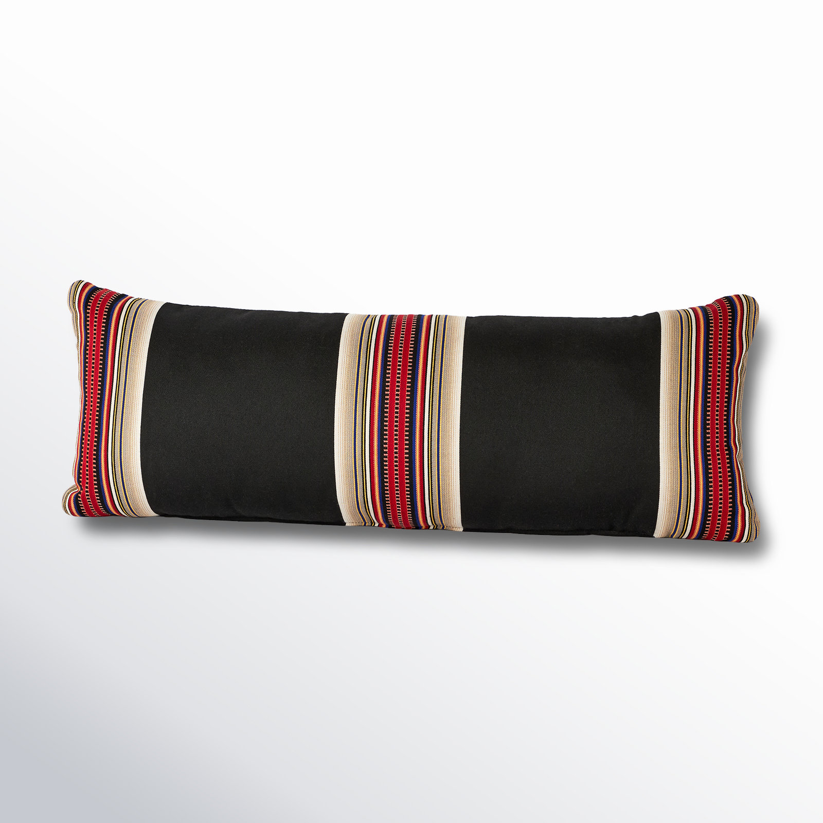 Reversible Throw Pillow, Black/Red