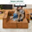 Modular Boneless Sectional Sofa With 1 Ottoman,Modern Minimalist Upholstered Couches, Comfort U Shaped Sofa For Living Room,Deep Seat Corner Couch,No Assembly Required-523030439