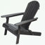 Chaise Adirondack d'extérieur en bois avec accoudoirs-1741647858
