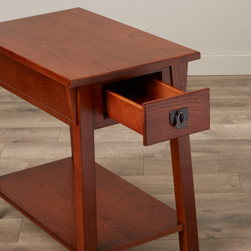 Mission Solid Wood Side Table, Russet