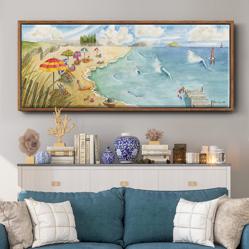 Sable et surf - toile encadrée, H 24 po x l 60 po