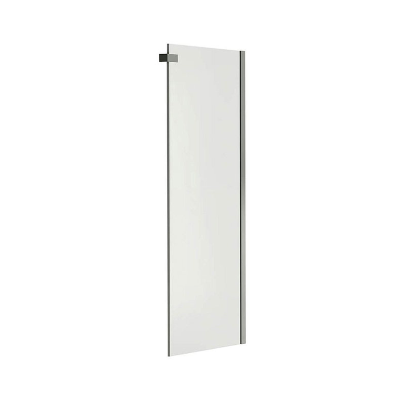 Panneau de verre fixe sans cadre 28,75 po x 78,75 po Halo, Chrome poli