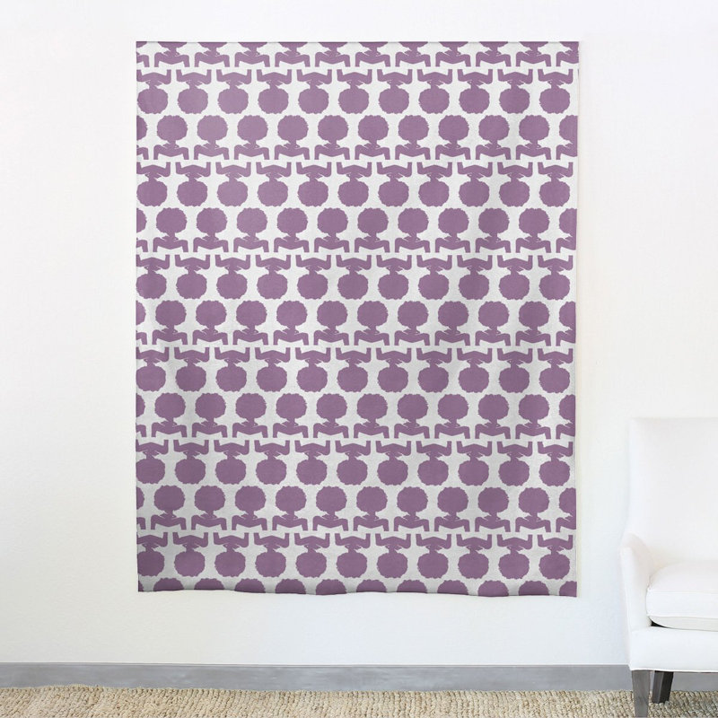 Tissu Silhouette, Mauve