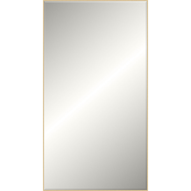 Floater 2 Solid Wood Beveled Mirror, Champagne, 89.25" x 49.25", Rectangle