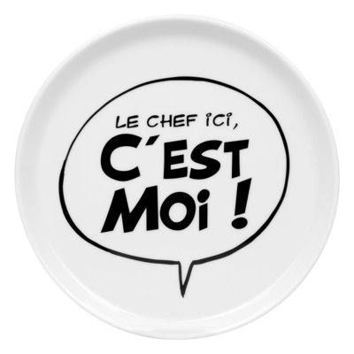 Coup Asterix - Le chef ici cest moi porcelain plate