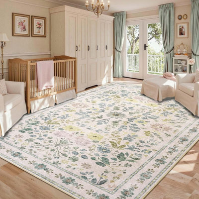 Rectangle 160 cm x 230 cm Vintage Look Faux Fur Area Rug