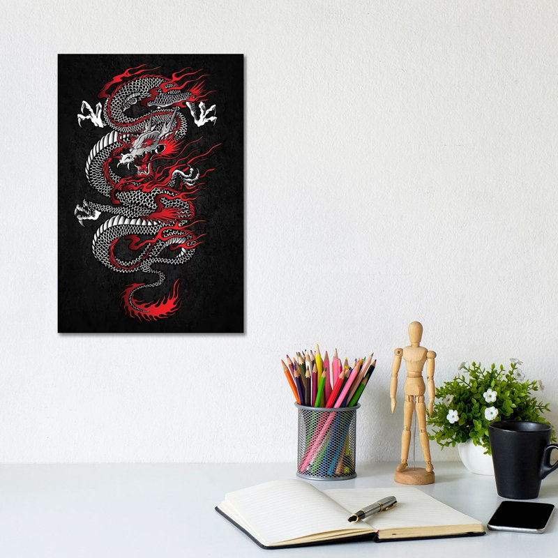 Asian Dragon by Cornel Vlad - Wrapped Canvas Print, 30.48cm H x 20.32cm W x 1.905cm D