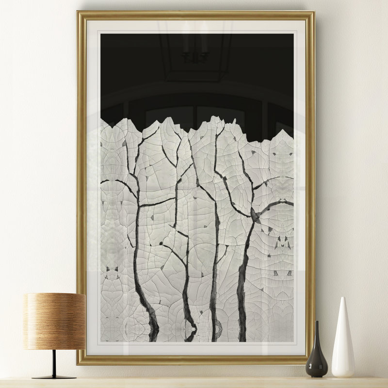 «E Crackled Arbor I», reproduction sur toile, H 18,5 po x l 24,5 po x P 1,5 po, Or