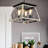 ??4-Light Farmhouse Chandelier Pendant Light - Adjustable Height - Rustic Steel Design - For Dining Room & Kitchen-893067999