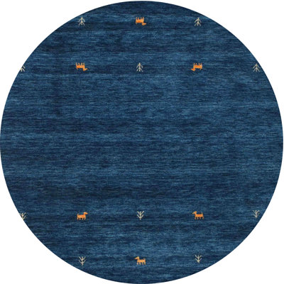 Tapis de zone bleu marine contemporaine