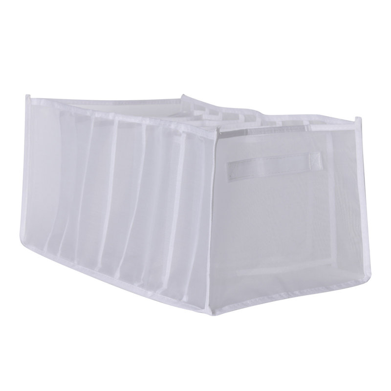 1 Extra 9-compartment Underwear Storage Box With Compartments Socks Bra And Panties