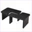 Table basse amovible en MDF noir pour salon / jardin, peu encombrant Facile à nettoyer-671356481