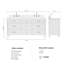ARIEL Monroe 72 Double Sink Bathroom Vanity with Carrara Quartz Top-1236486689-1267535068-1267535058
