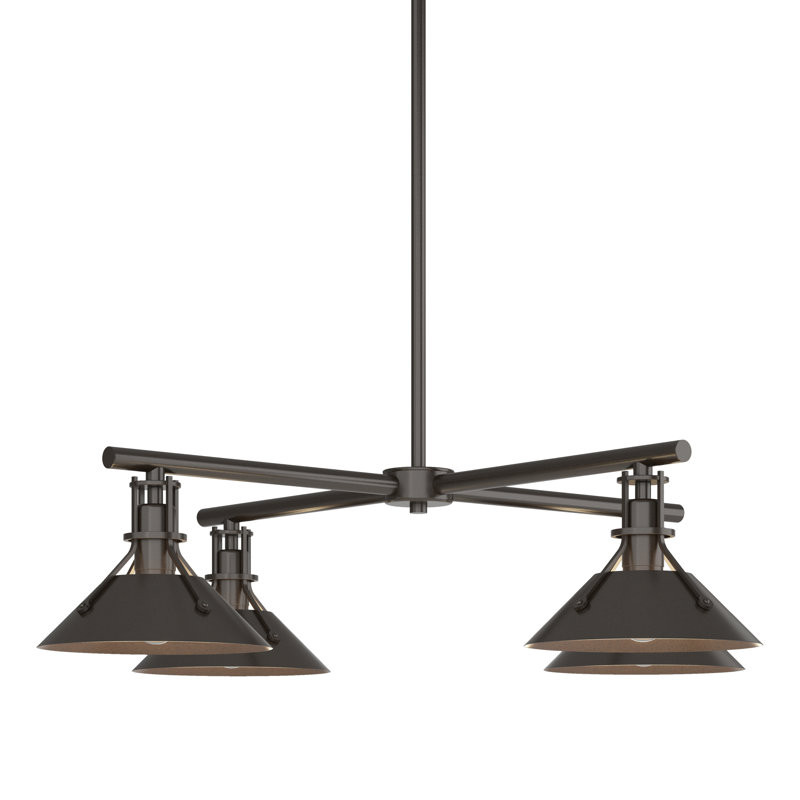 Henry 4 - Bulb 8.2" H Outdoor Chandelier, Oil Rubbed Bronze