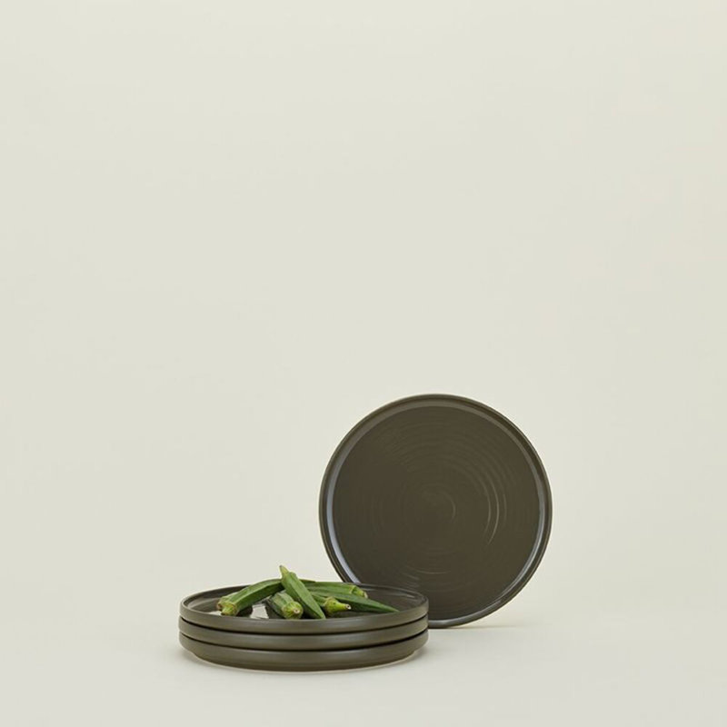 Essential Dinnerware Stoneware Salad/Dessert Plate, Olive