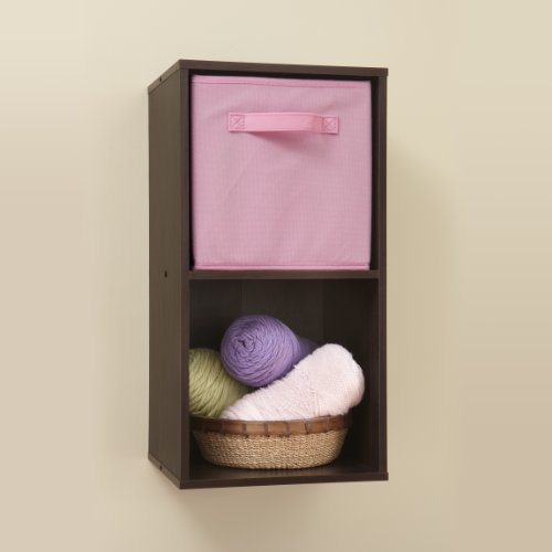 Cubeicals 2 Piece Cubby Shelf, Espresso