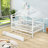 Wooden House Bed With Safety Guardrails And Twin Trundle-1324282055-1324282052