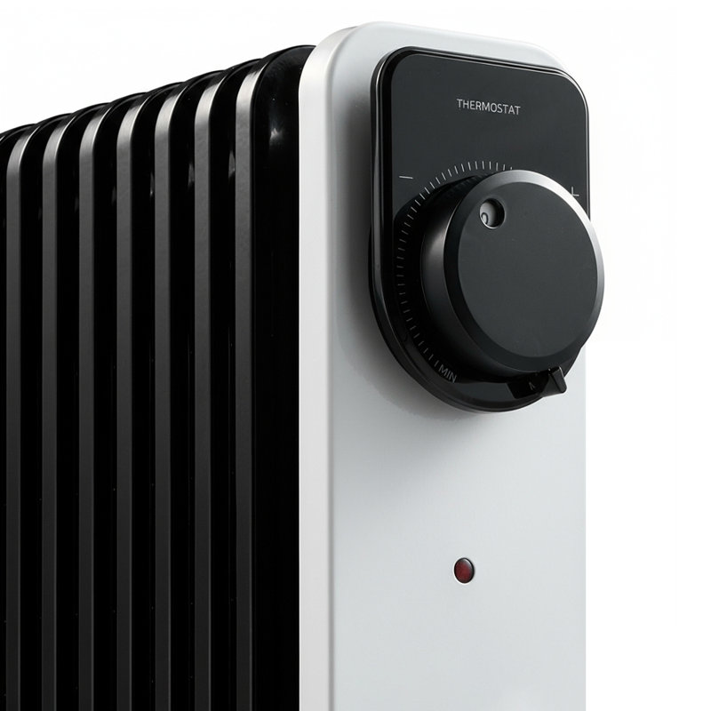 Living And Home 1000W 3412 BTU Electric Radiator Space Heater with Adjustable Thermostat