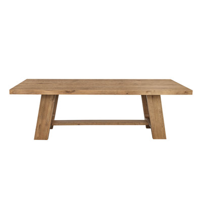 Heckman 94" Oak Dining Table, Brown