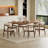 Modern Solid Wood Dining Chair With Upholstered Fabric Seat