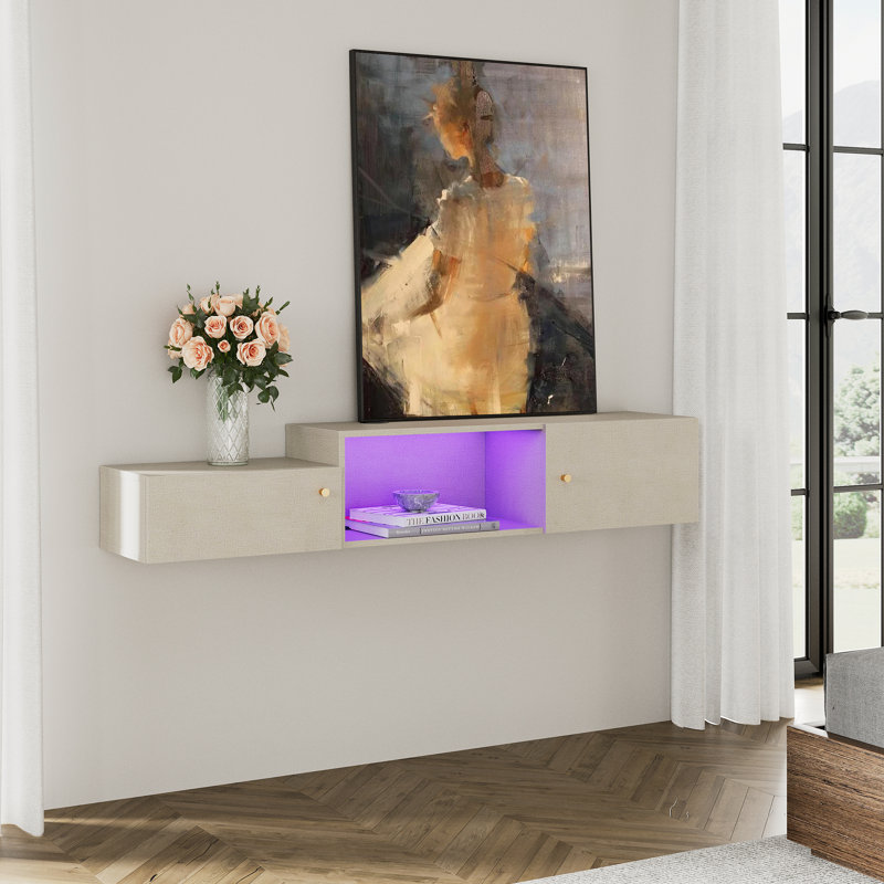 Meuble télé flottant pour téléviseur de 65 po ou moins Quijano