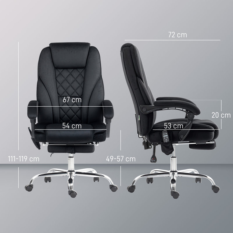 Velvet Office Chair, Black