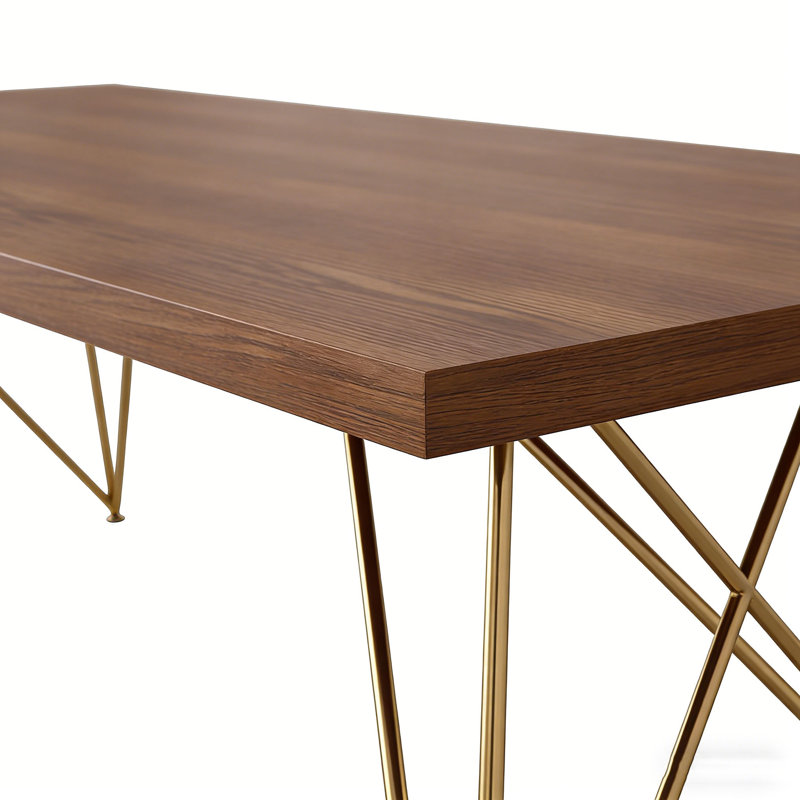 Table de salle à manger en bois de frêne massif, 5 pièces: table, 4 chaises, H 29,5 po x l 78,7 po x P 31,5 po