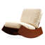Chaise berçante en velours côtelé rétro avec pieds style traîneau pour le salon-130462470-130462471