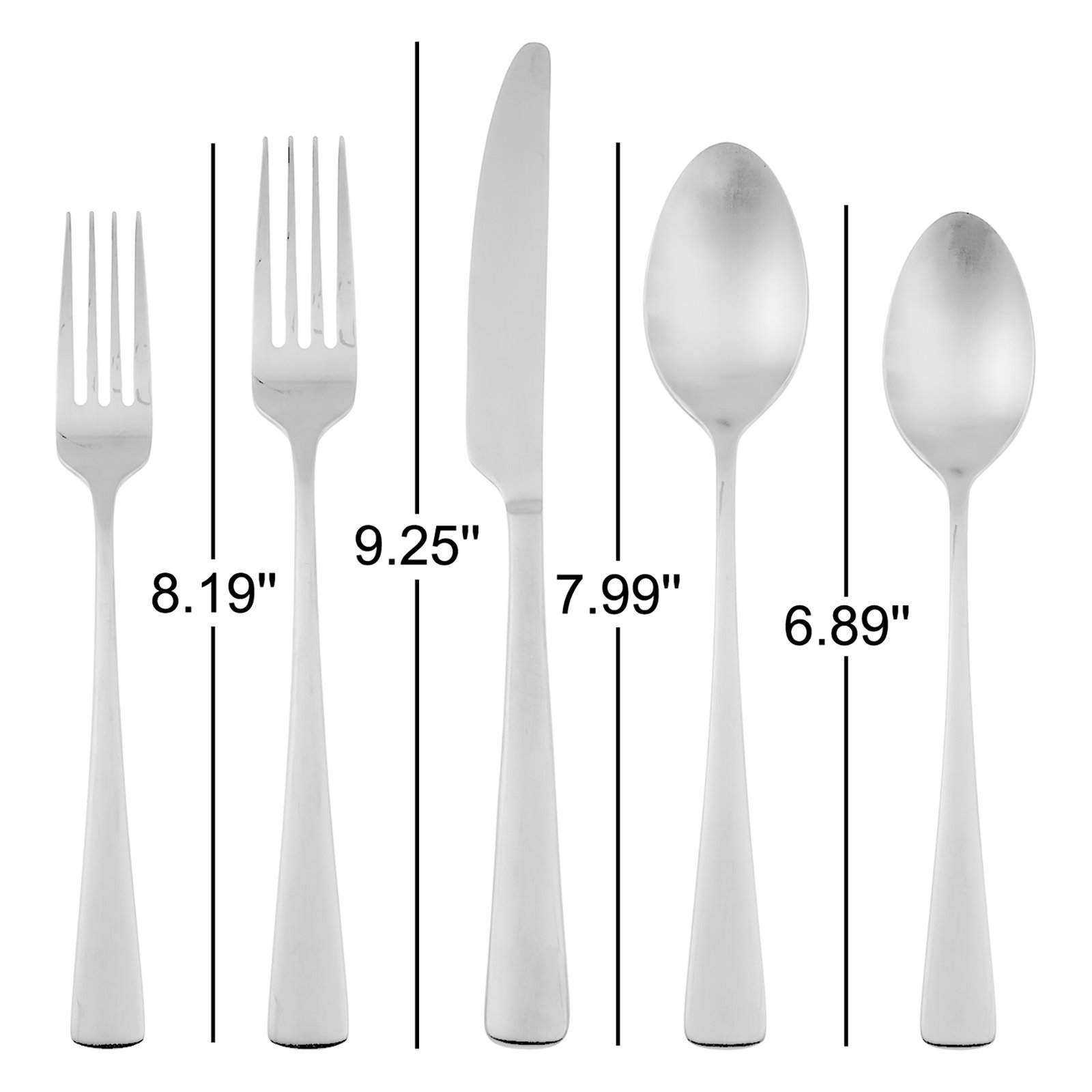 Elmire Flatware Set - Service for 4, Black Satin