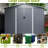 8X6 Ft Galvanized Steel Outdoor Shed With Lockable Doors - All Weather Use For Garden, Patio, Backyard, Lawn, Gray Fire Metal & Foundation In To Rust-122098425-122098428
