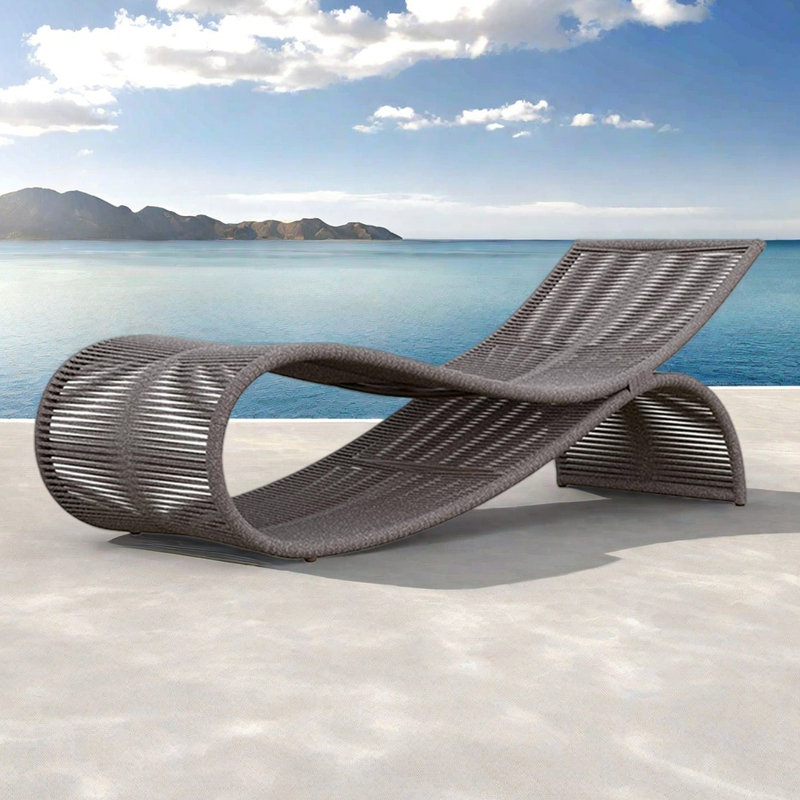 Chaise longue d'extérieur Creative, Gris
