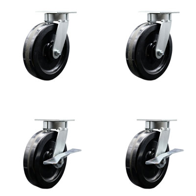 4 Piece Kingpinless Phenolic Caster Set