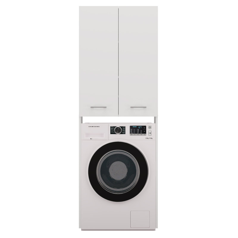 Nadina Solid Wood Laundry Room Organiser, White