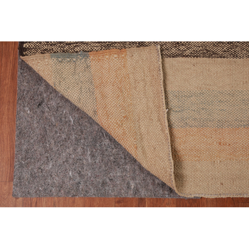 Tapis rayé teint sur terre Kilim