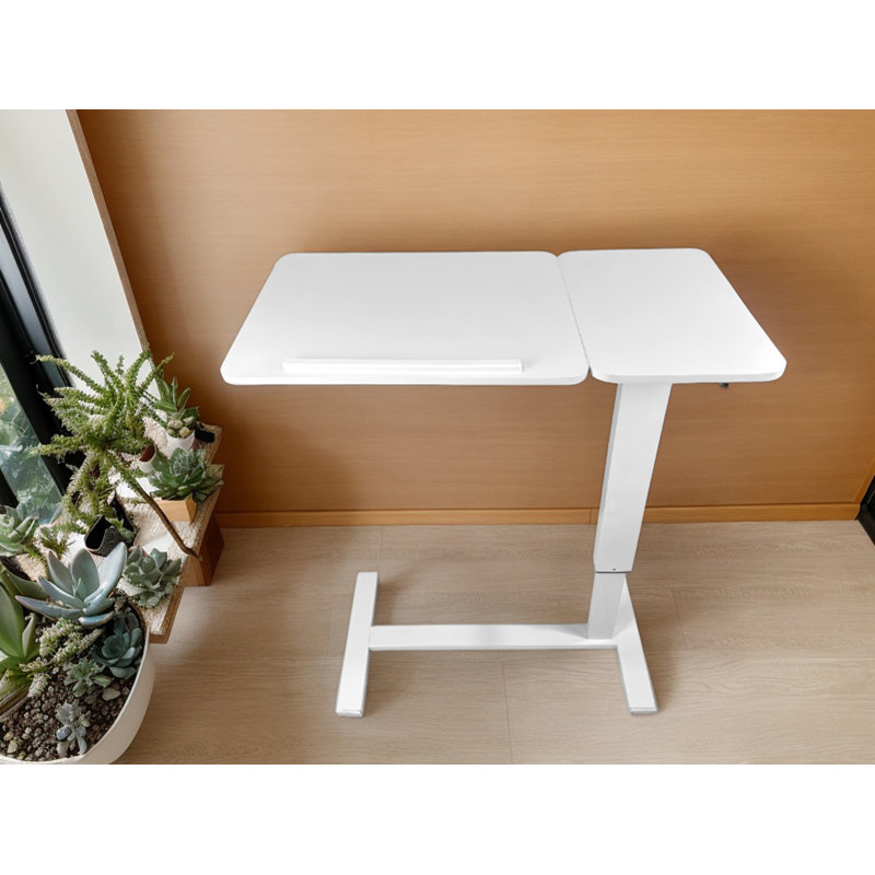Bedside Table,Folding Overbed Bedside Desk Mobile Rolling Laptop Stand Tilting Overbed Table With Wheels Height Adjustable Tray Table