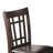 Contemporary Armless Dining Side Chairs, Set of 2, Espresso Brown & Black