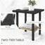 Ensemble de meubles de patio en osier avec coussins capitonnés, chaises berçantes en rotin et table basse