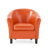 Barrell Faux Leather Barrel Chair-551845356