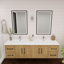 Meuble-lavabo mural 72 po avec double évier en acrylique renforcé Victoria-97880855