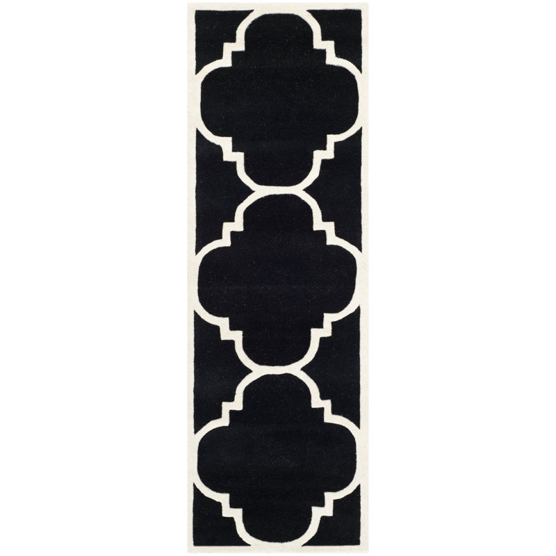 Carolene Hand Tufted Wool Geometric Rug, Runner 2'3" x 9'